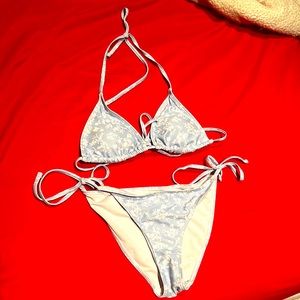 small blue shein swimsuit